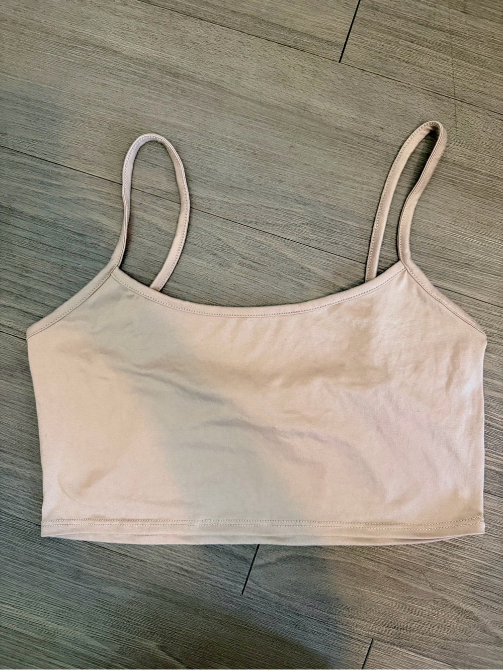 W Spaghetti Strap Crop Tank Top